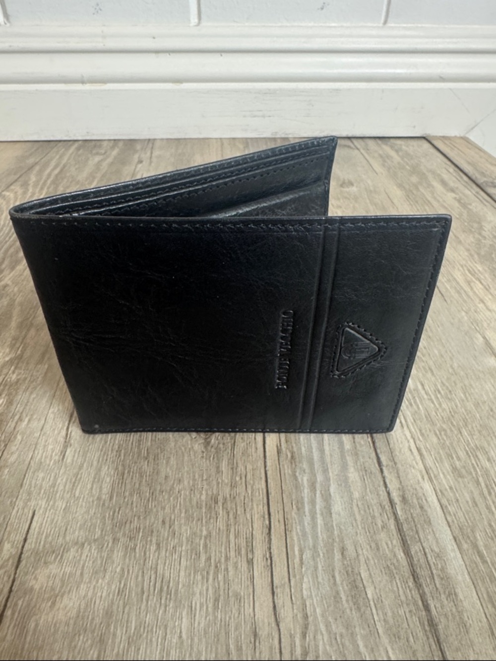 Ponte Vecchio Black Leather Bifold Wallet Italian Classic Men's Wallet - Picture 3 of 8